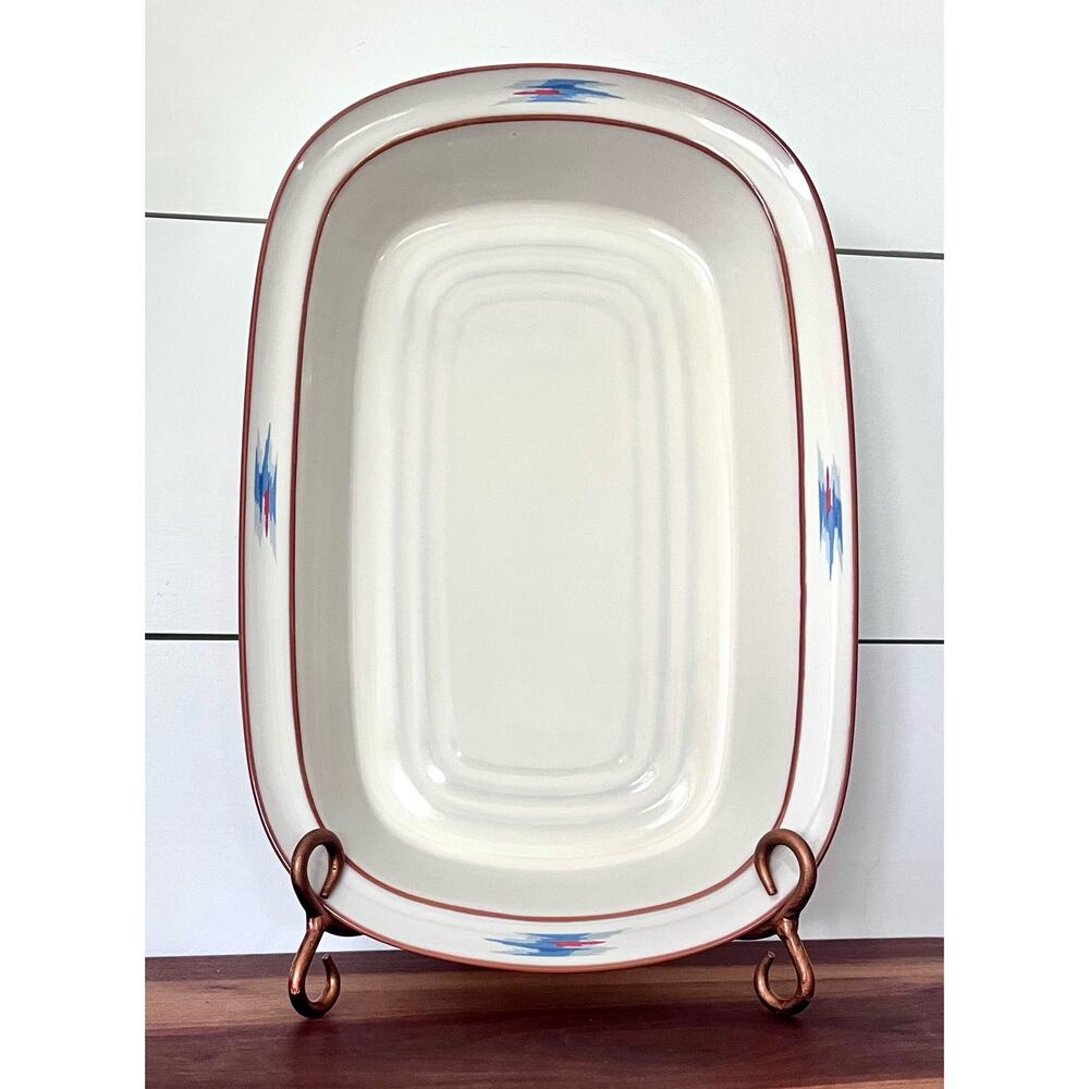 Raindance NORITAKE 14” Rectangular Baker Stoneware Santa Fe Southwestern Japan